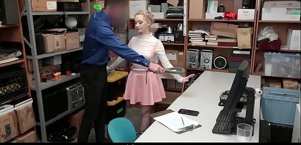  Cute Blonde Teen Fucked in Security Room For Stealing at Mall